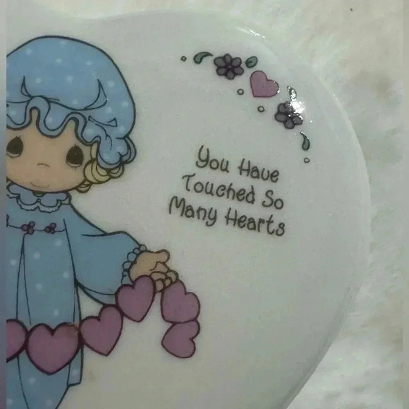 Vintage Precious Moments Heart Trinket Box Jewelry Holder - Picture 2 of 11